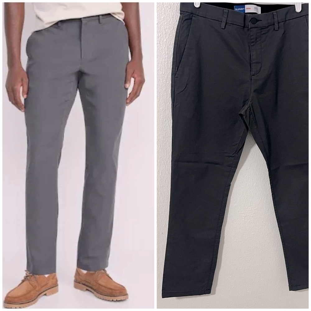Old Navy Ultimate Tech Slim Built-In Flex Men Chino Pants 33x30 Business Casual